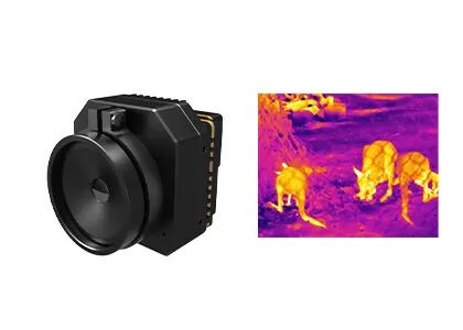 Ungekühlter LWIR Kamera-Kern 640x512 12μm PLUG612 mit klarer Wärmebildgebung